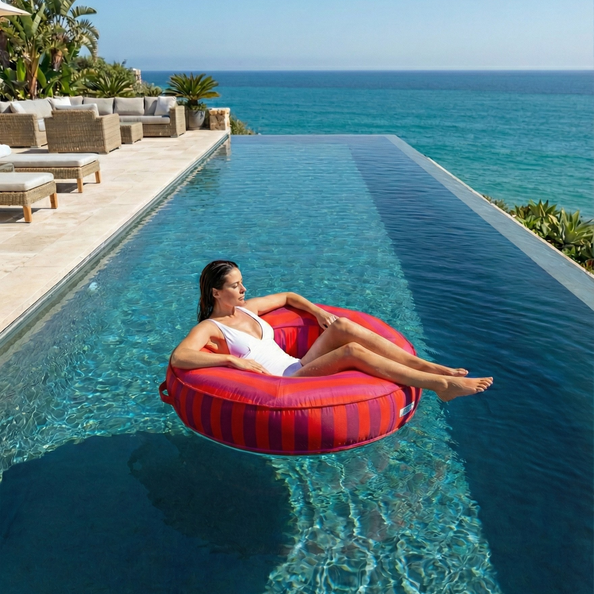 Pool Float | Red & Fuchsia