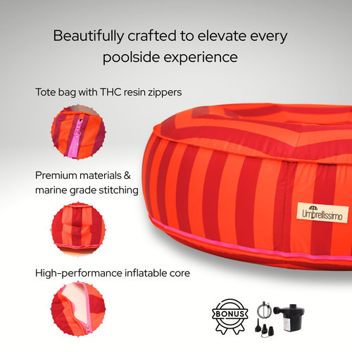 Pool Float | Red & Fuchsia